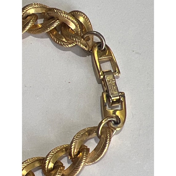 Napier Vintage Textured Link Bracelet -- 7" - image 2