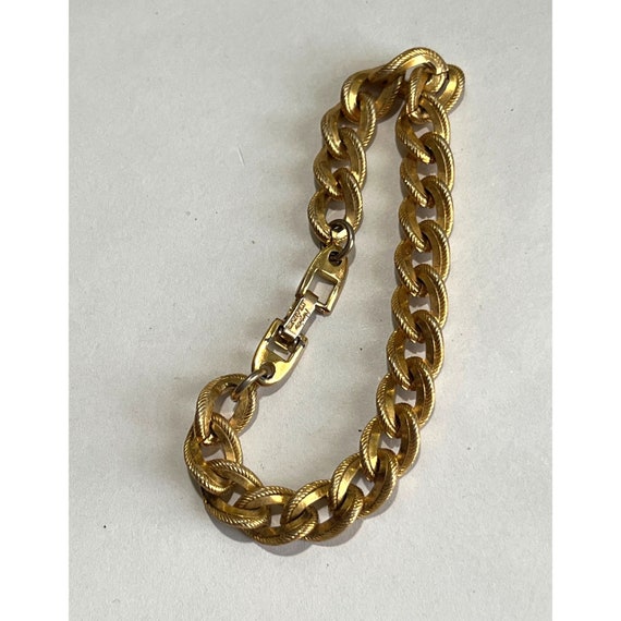 Napier Vintage Textured Link Bracelet -- 7" - image 6