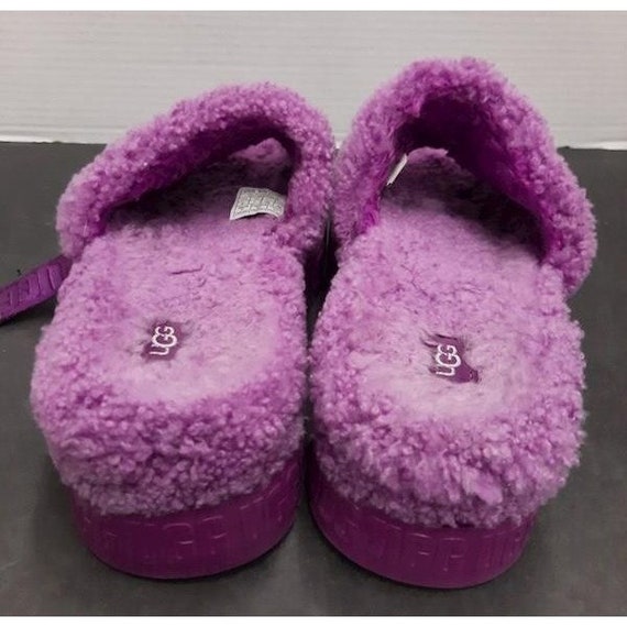 UGG Fuzzy Purple Slip On Women's Sandals --  Size… - image 5