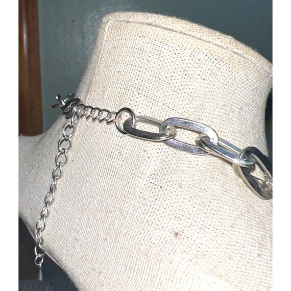 Silver-tone Multi-Link Necklace -- 18" - image 7