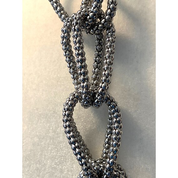 Statement Silver Loop Necklace - image 4