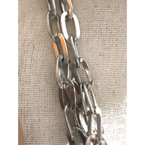 Silver-tone Multi-Link Necklace -- 18" - image 6
