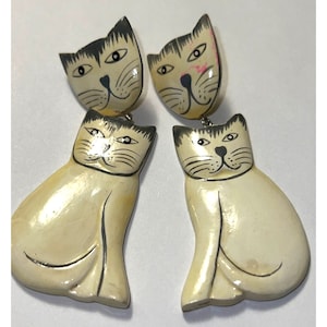 RARE!  Cat Dangle Earrings