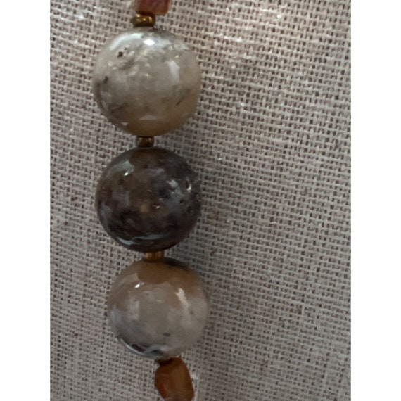 Artisan Brown Agate Stone Necklace -- 24" - image 6