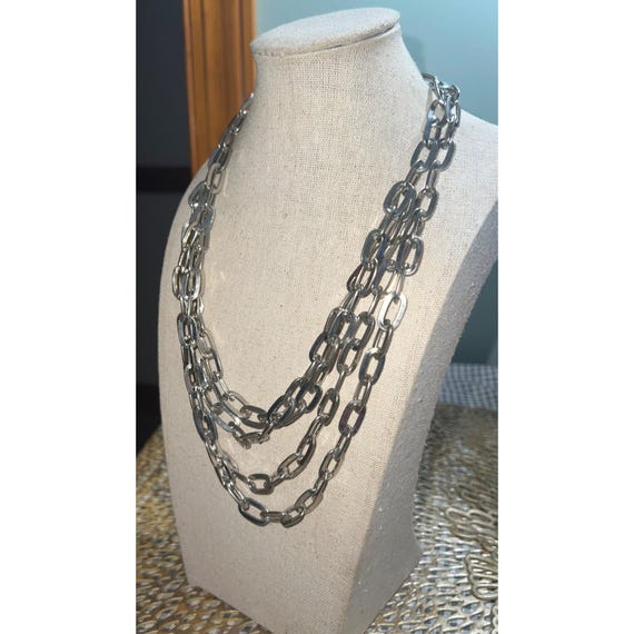 Silver-tone Multi-Link Necklace -- 18" - image 1