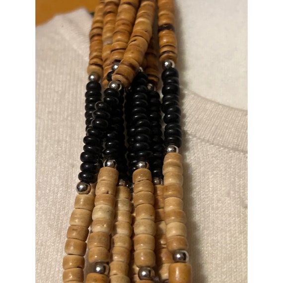 Artisan Wooden Bead Multistrand Necklace — 28” - image 4