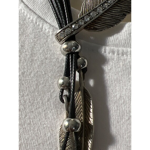 Silver Feather “Y” Necklace— 18” - image 9