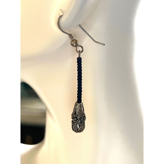 Artisan Sterling Silver Bead Dangle Earring - image 4