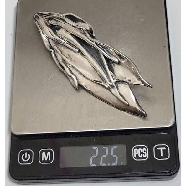 Israel Bat Amin Electroformed Sterling Silver Brooch (signed) RARE