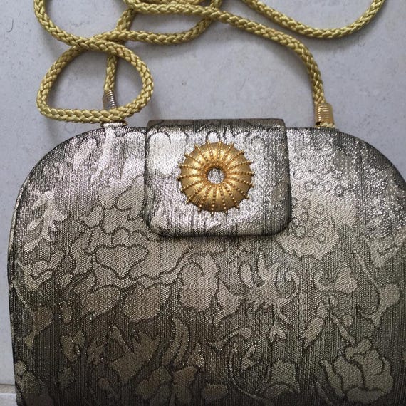 Davelli Vintage Gold Lame Purse