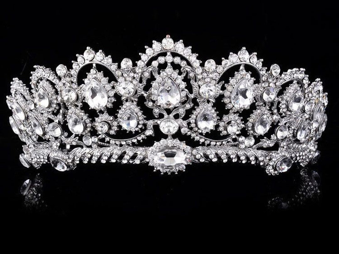 Scalloped Crystal Tiara eden-luxe-bridal-tiara-silver-  main image 4