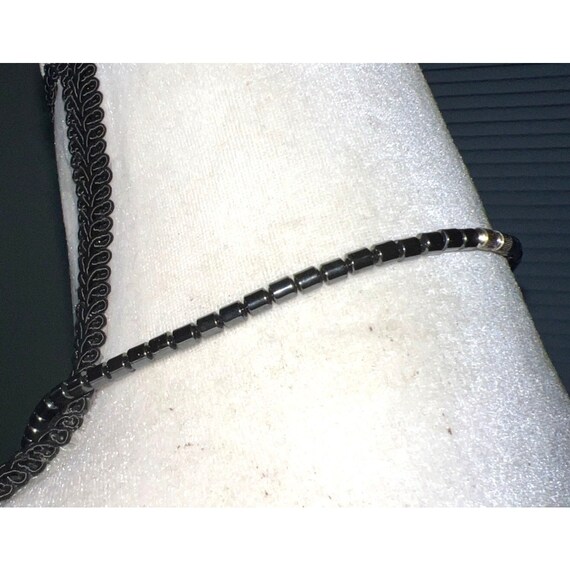 Genuine Black Hematite Pendant Necklace -- 18" - image 8