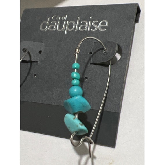 Carol Dauplaise Turquoise And Silver Dangle Earri… - image 6