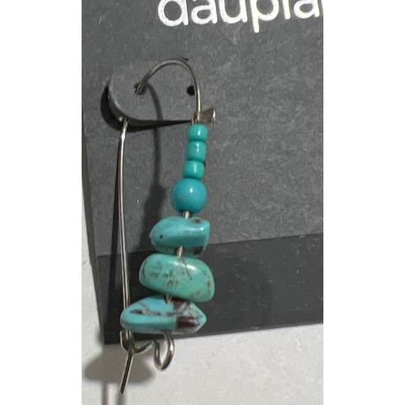 Carol Dauplaise Turquoise And Silver Dangle Earri… - image 3