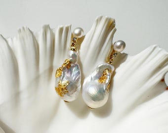 Baroque Pearls Earrings, Jewelry, gift for her