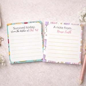 Personalized Name Custom Notepad Boho Design  Mini Pad Stationery Office Staff Teacher Gift