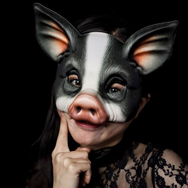 Full Face Pig Mask Etsy Full Face Pig Mask Etsy