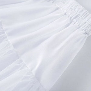 Women Girls Ruffled Short Petticoat Solid White Color Fluffy - Etsy