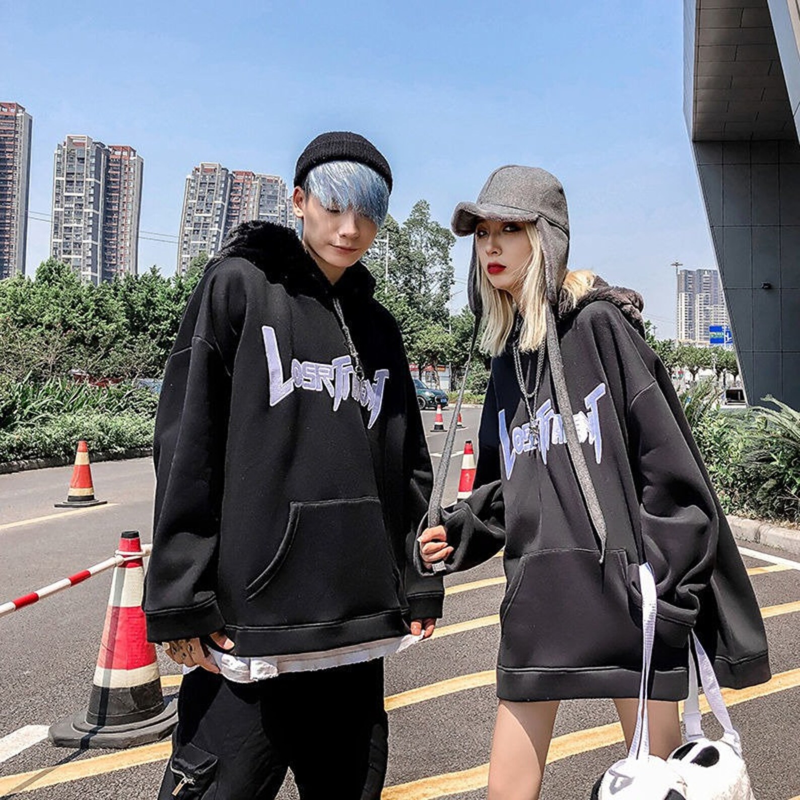 Gothic Harajuku Cute Rabbit Ear Pullover Couple Hoodie Casual - Etsy