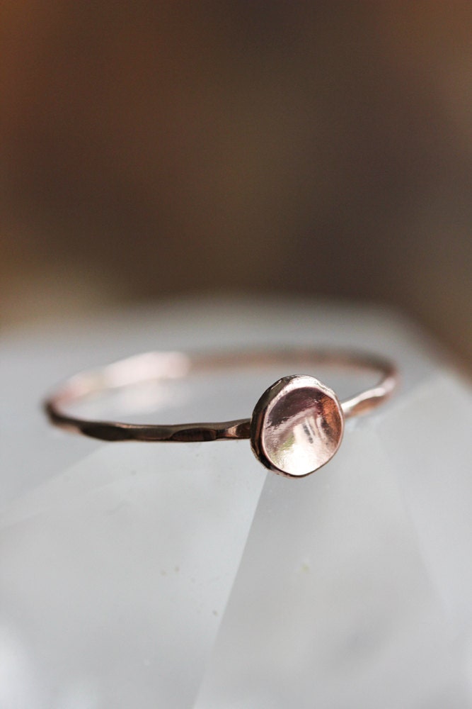 14k Rose Gold Ring Organic Pebble Ring Solid Gold Ring Eco - Etsy