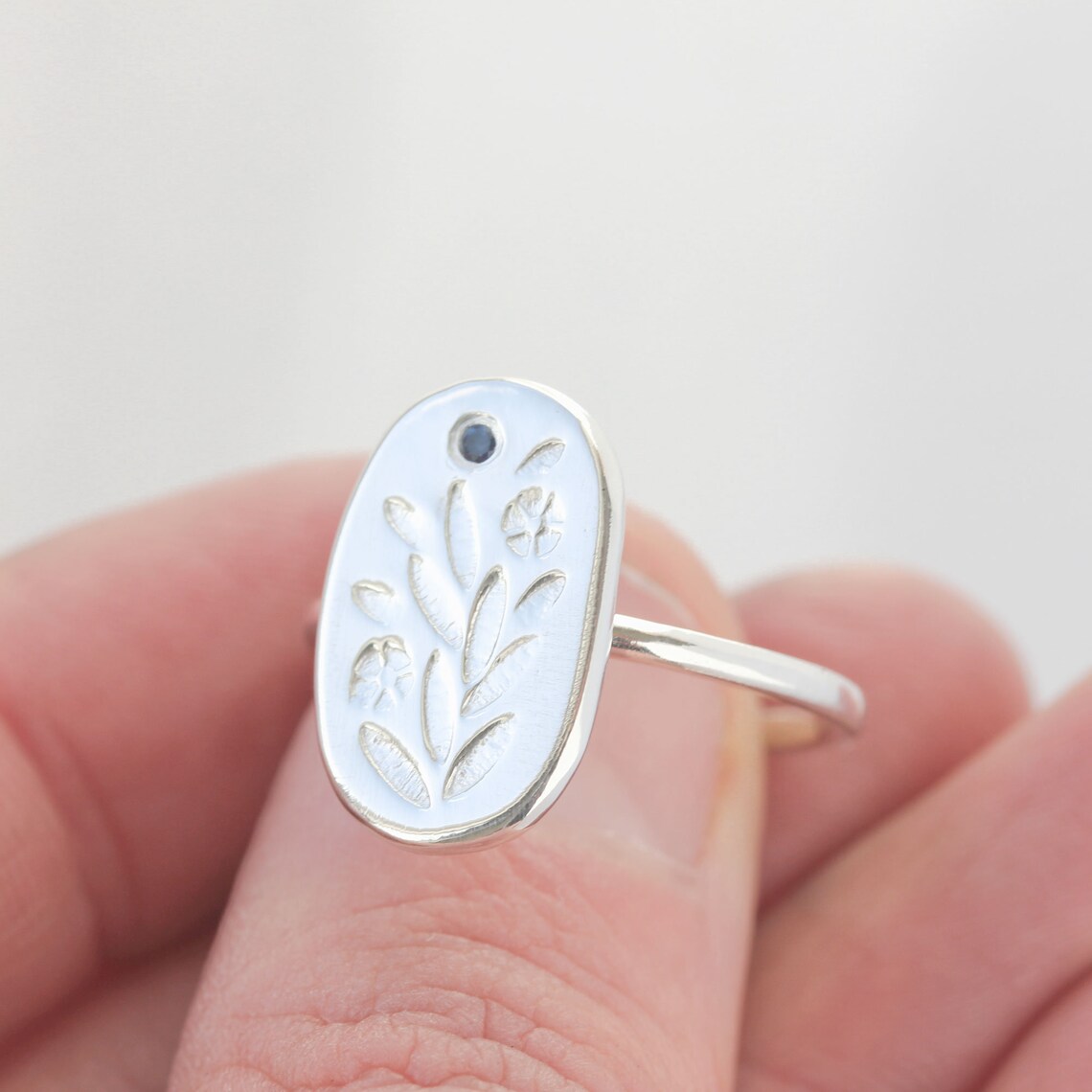 Sterling silver flower ring floral ring Etsy