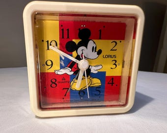ミッキー　2 Vintage 60's Bradley Mickey Mouse Double Twin Bell Alarm Clock