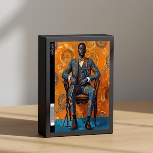 Casse-tête artistique élégant Black Man | Casse-tête afro-américain | Puzzle Dandy Fashion | Cadeau d&#39;art afrocentrique | Puzzle pour adultes et enfants