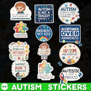 Autism Awareness PNG Stickers: Puzzle Piece Clipart (Digital Download)