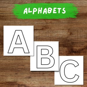 Große druckbare Alphabet Buchstaben 8 Zoll | Große Anzahl Vorlagen | Druckschrift Der Woche | Klassenzimmer-Wand-Dekor | Lehrmittel PDF