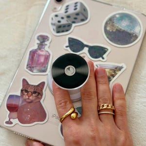 Retro Magsafe Kindle Grip • Vinyl Record Magnetic Phone Holder, Tablet Accessory