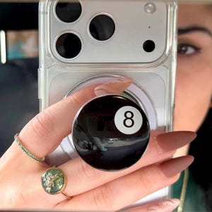 8 Ball MagSafe Phone Grip • Retro Magnetic Phone Holder