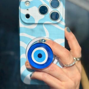 Evil Eye MagSafe Grip – Handmade Magnetic Phone, iPad & Kindle Accessory Gift for Her