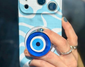 Evil Eye MagSafe Grip – Handmade Magnetic Phone, iPad & Kindle Accessory Gift for Her