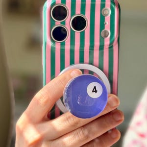 Purple 4 Ball MagSafe Phone Grip • Retro Magnetic Phone Holder