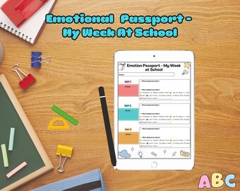 Kids Emotion Tracker: Weekly Feelings Check-In with Stickers (Digital Download) | Classroom & Home