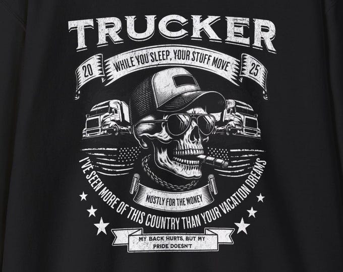 Trucker Skull Logo sweatshirt | Trucker Crewneck