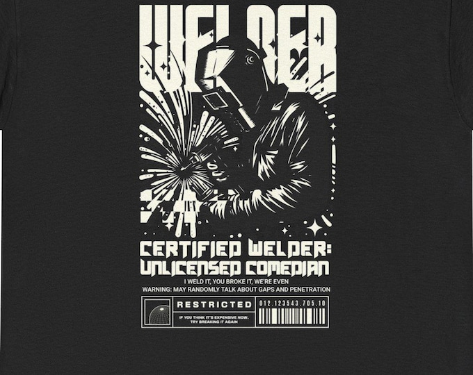 Welding Helmet Welder Tee | Industrial Welding Graphic T-Shirt