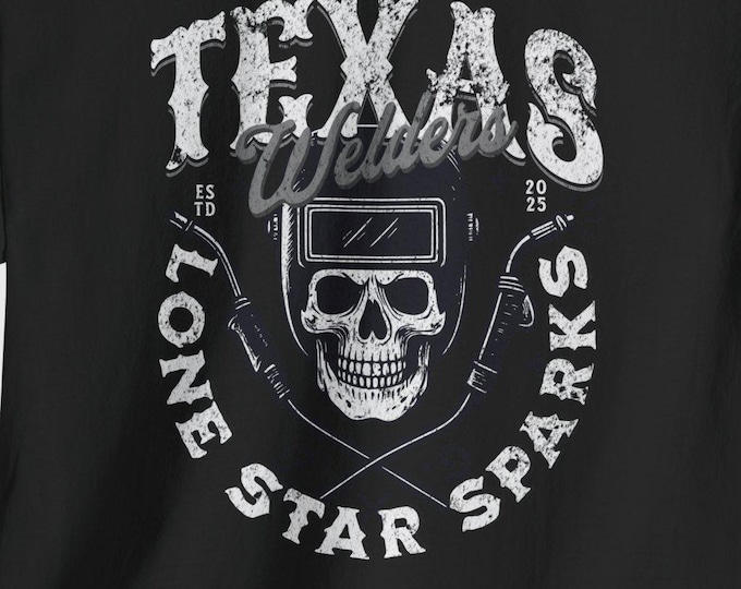 Texas Welding Skull Tee | Lone Star Sparks graphic t-shirt