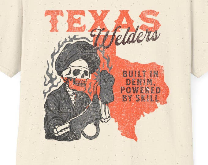 Texas Welders skull welder graphic T-Shirt | Texas state workwear