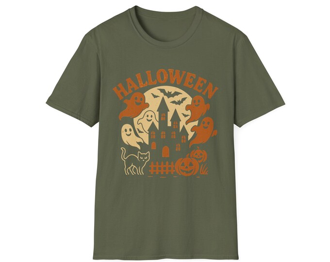 Whimsical Halloween Haunted House T-Shirt