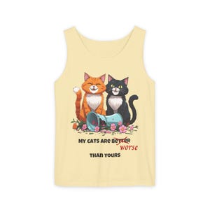 Cat-Themed Cotton Tank Top