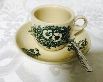 Vintage Kopitiam Cup and Saucer Set from Singapore