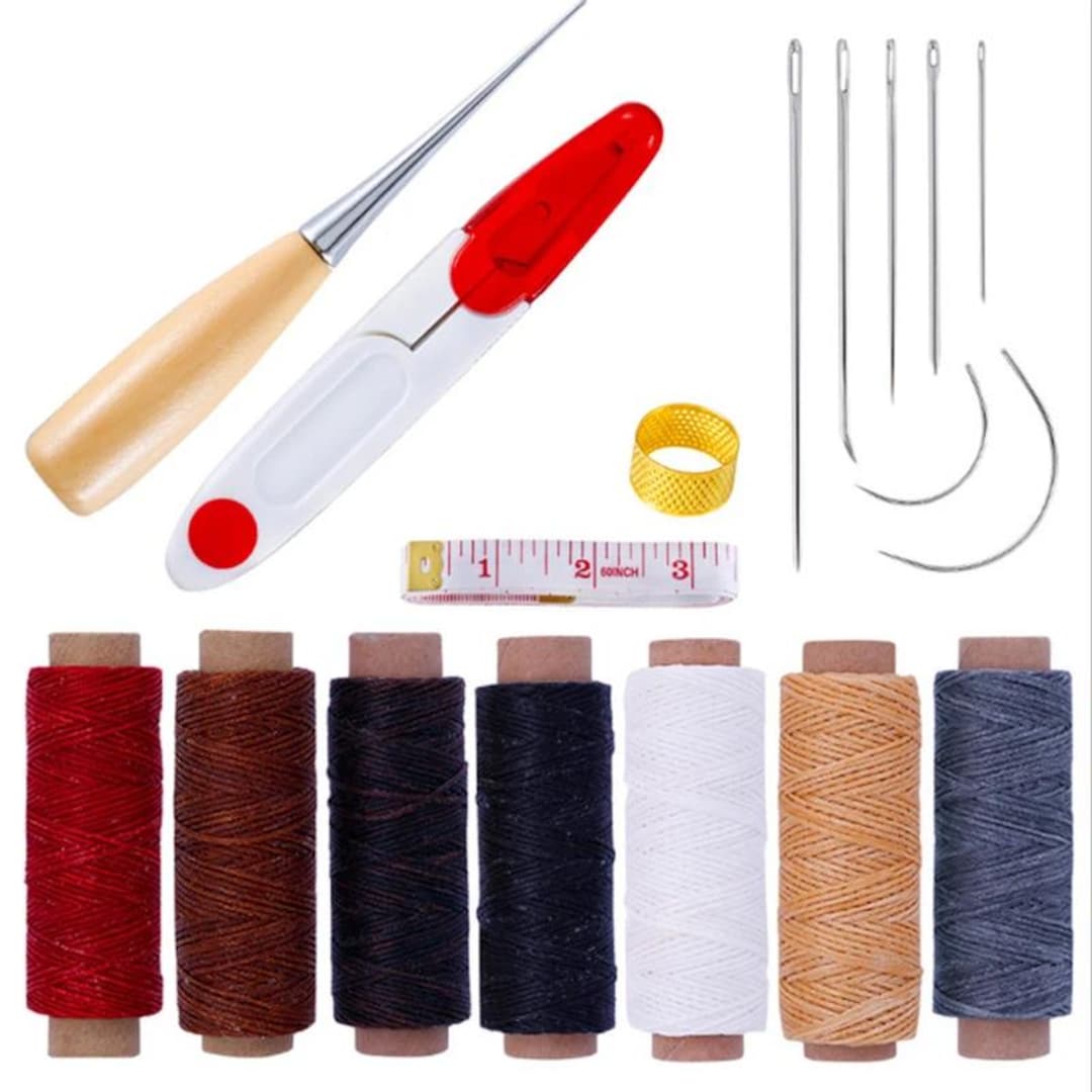 Leather Stitching Awl Sewing Tool Set – Hand Sewing Needle Awl for ...