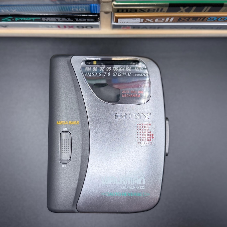 Nyrenoverad Sony WM-FX323 kassettspelare från 1996; Helt restaurerad: Gratis kassett + hörlurar bild 2