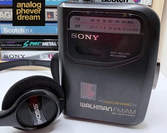 NEUWERTIG 1994 Sony WM-FX301 Kassette Walkman; Vollständig restauriert / gewartet: Kostenlose Kassette + Kopfhörer
