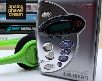 Vintage Sony Walkman Sports WM-SXF30 Cassette Alarm Clock AM/FM