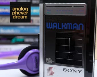 Fantastyczny Sony WM-F41 (wyprodukowany w Japonii) Walkman kasetowy; w pełni odrestaurowany: darmowa kaseta + słuchawki