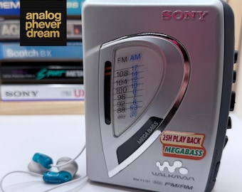Fantastisk 2004 Sony WM-FX197 kassettspelare/walkman; Helt restaurerad: Gratis kassett + hörlurar