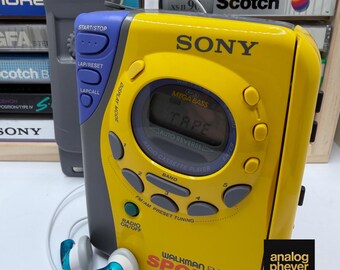 Mint 1995 Sony Sports WM-FS493 Cassette Walkman; Fully Restored/Serviced: Free Cassette + Headphones