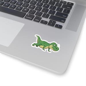 T-Rex Kiss-Cut Sticker | Fun Dinosaur Decal for Kids, Laptop, Water Bottle, Gifts, Child&#39;s Room